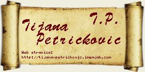 Tijana Petričković vizit kartica